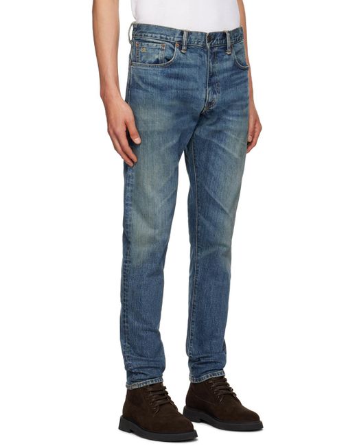 RRL Blue Indigo Eakins Jeans for men