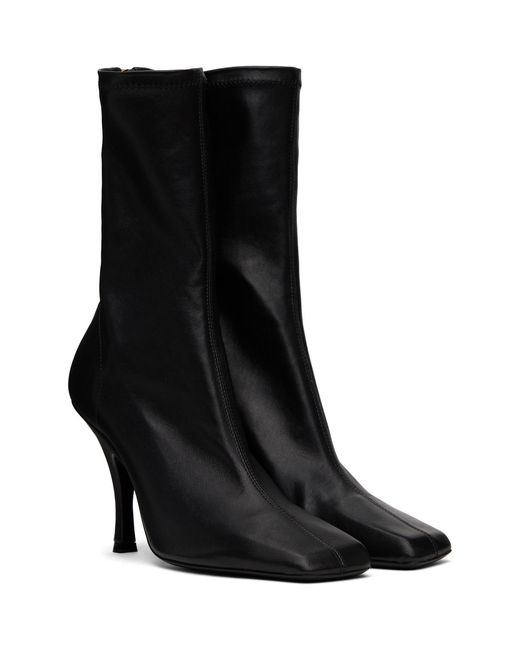 Khaite Black Eva Mid Calf Boots