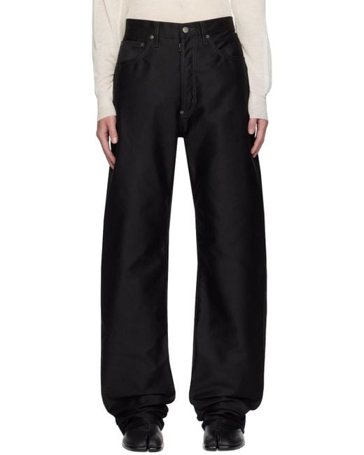 Maison Margiela Black Turn-up Jeans for men