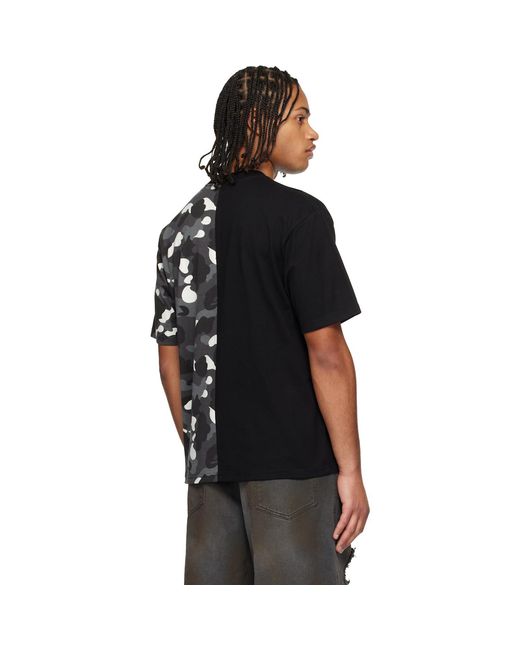 A Bathing Ape Black City Camo Tiger Shark Relaxed Fit T-Shirt for men