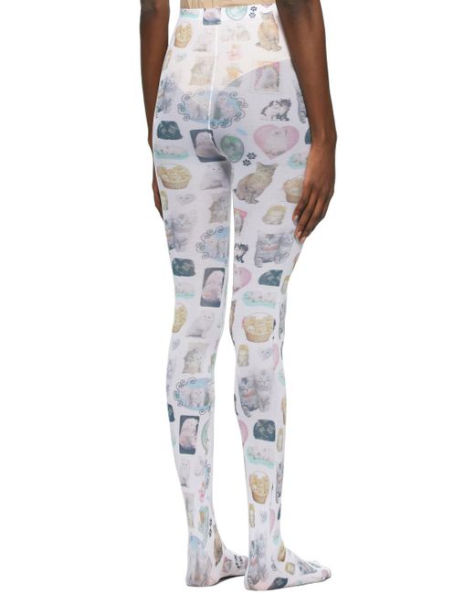 Praying Women's Check Tights in Multicolour