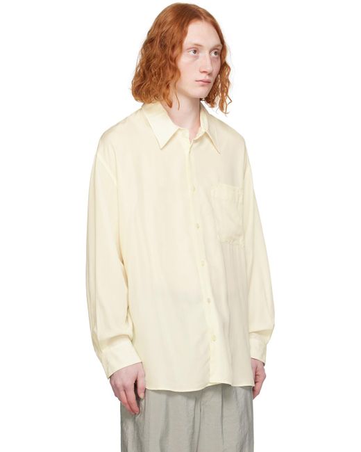 Lemaire White Off- Patch Pocket Shirt for men