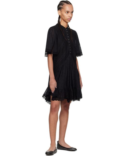 Robe courte slayaye noire Isabel Marant en coloris Black