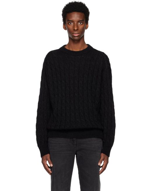 Filippa K Black Braided Sweater for men