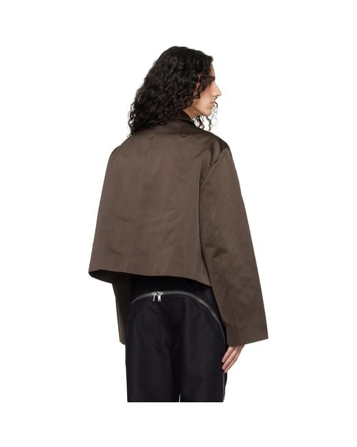 Rick Owens Brown Temple Heizer Mac Jacket for men