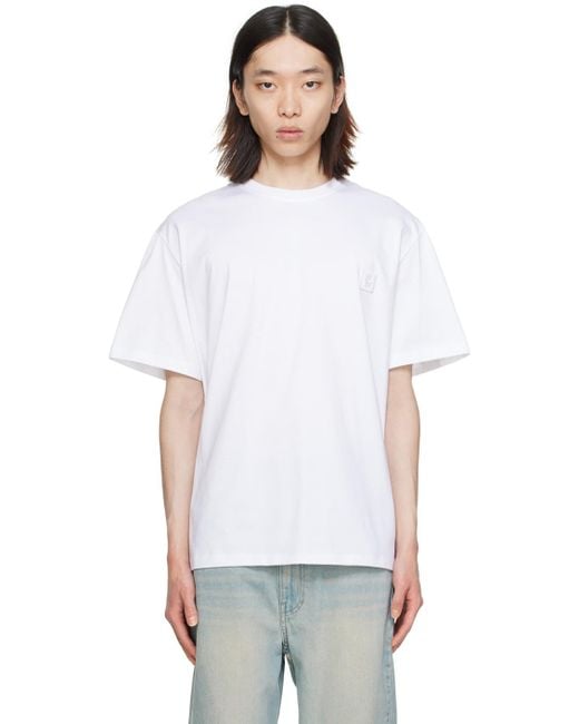 Wooyoungmi White Embossed T-shirt for men