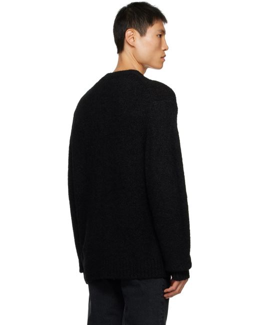 Filippa K Black Heavy Sweater for men