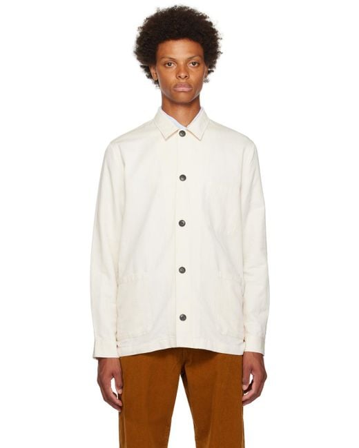 Sunspel White Twin Pocket Jacket for men