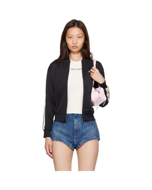 Palm Angels Blue Classic Logo Track Bomber Jacket