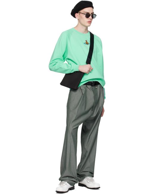 Pull molletonné bleu à manches raglan Vivienne Westwood pour homme en coloris Green