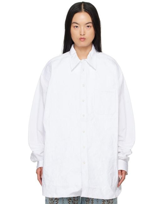 Y. Project White Scrunched Shirt
