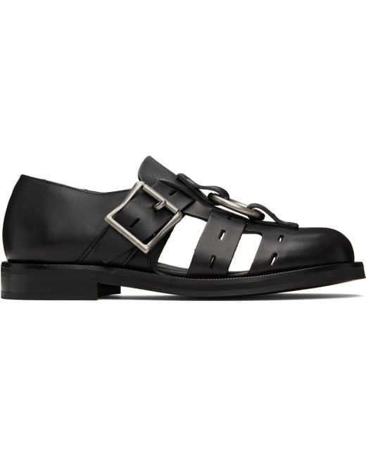 Martine Rose Black Bondage Belt Sandals for men