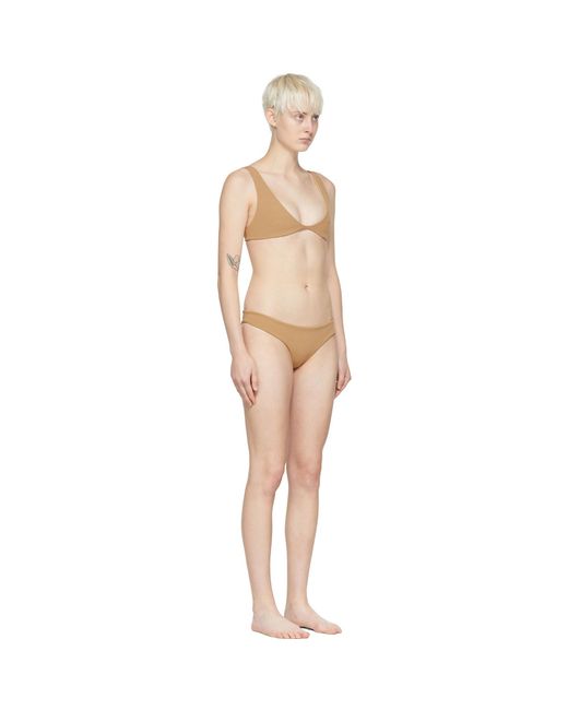 Bikini grazibasic brun clair en polyester Haight en coloris Black