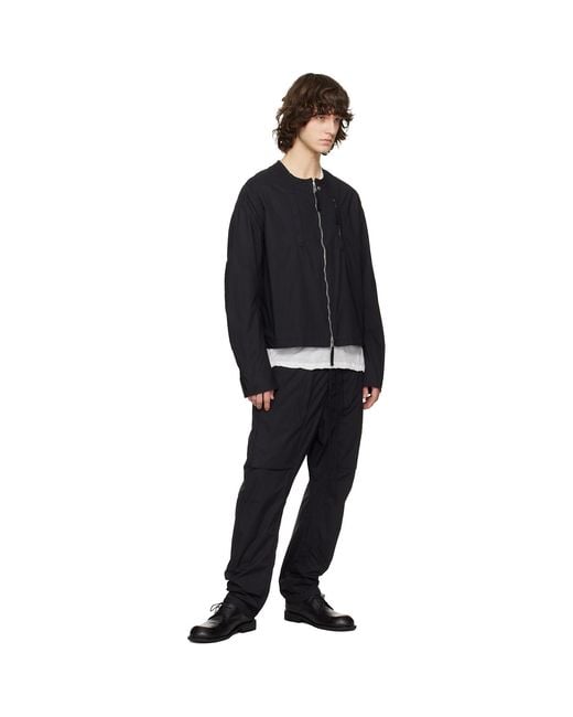 Thom Krom Black Bomber Jacket for men