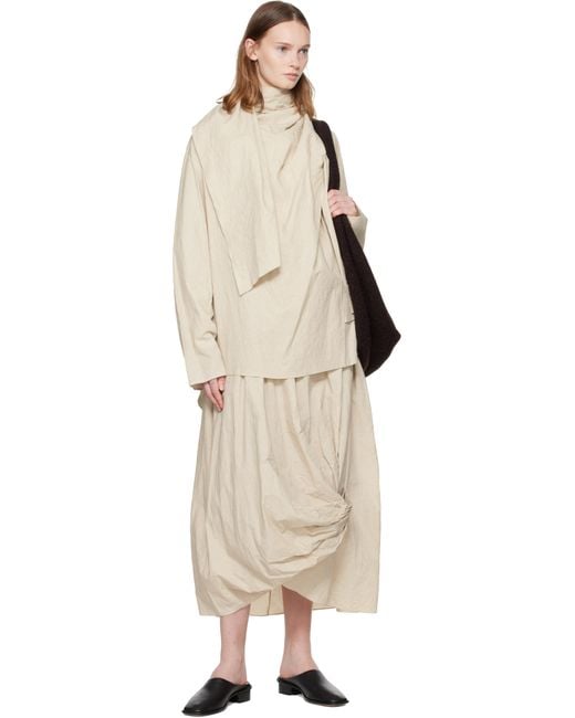 Lauren Manoogian Natural Off- Wrap Blouse