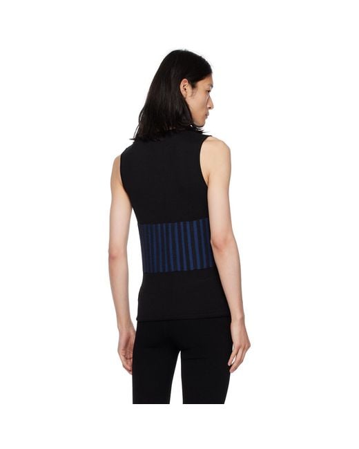 Dion Lee Black Bone Tank Top for men