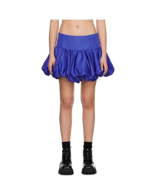 Marques'Almeida Blue Marques Almeida Puff Miniskirt
