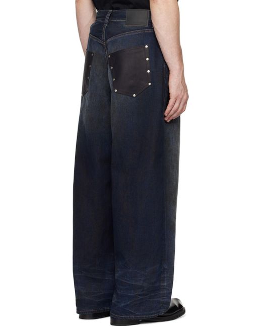 Acne Black Super Baggy Non-Stretch Wide-Leg Jeans for men