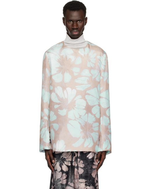 Dries Van Noten Black Silk Long Sleeve Top for men