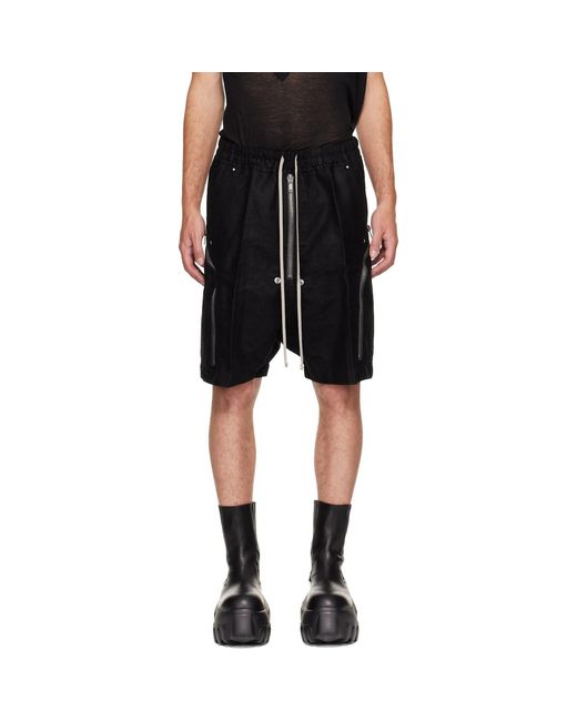 Rick Owens Black Tower Heizer Shorts for men