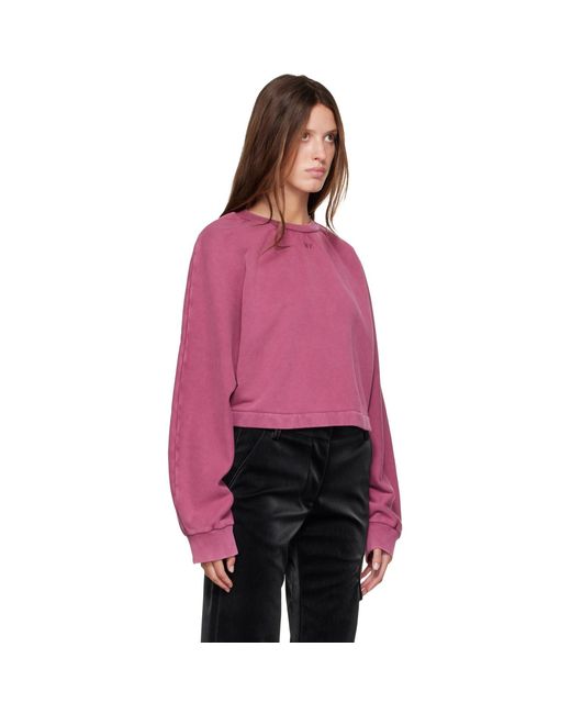 Off-White c/o Virgil Abloh Purple Off Stamp Balloon Crew Sweatshirt