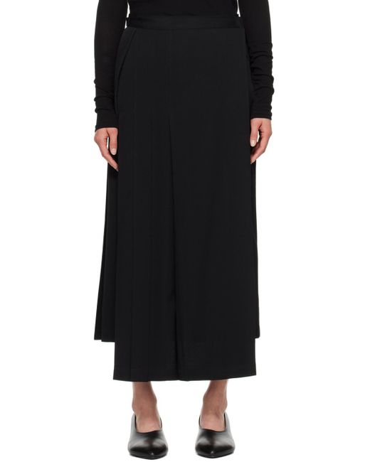 Yohji Yamamoto Black Pleated Skirt