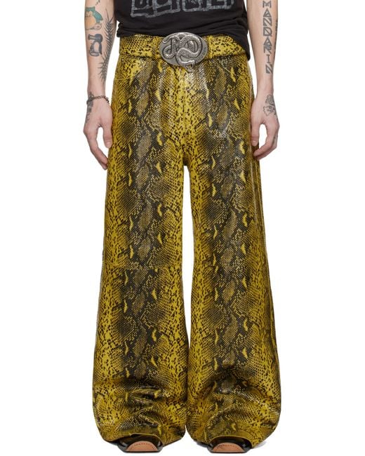 Lu'u Dan 'Year Of The Snake' Phat Leather Pants for Men | Lyst