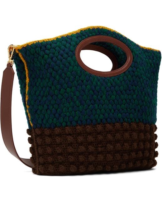 Marni Black Wool Knotty Crochet Bag