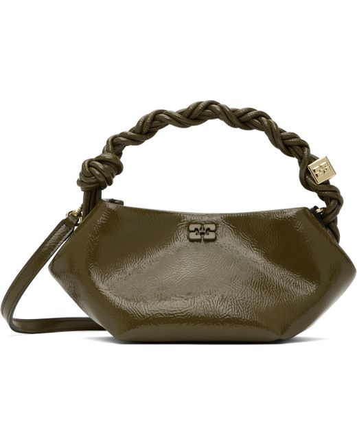 Ganni Green Khaki Mini Bou Bag