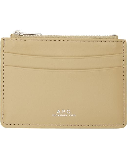 A.P.C. Natural Paris Card Holder for men