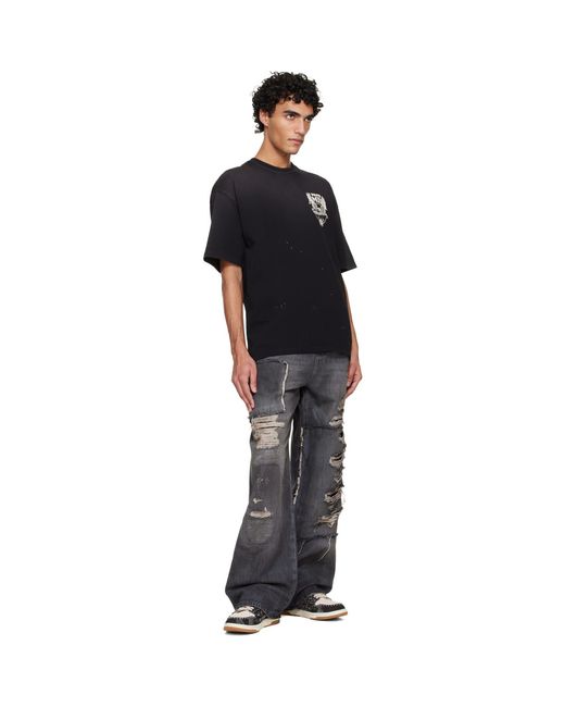 Amiri Black Stud Skel Top Low Sneakers for men
