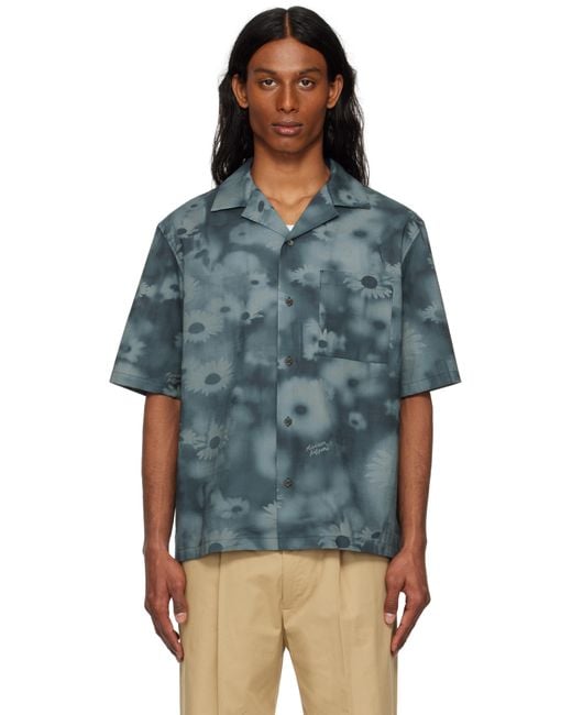 Maison Kitsuné Blue Resort Shirt for men