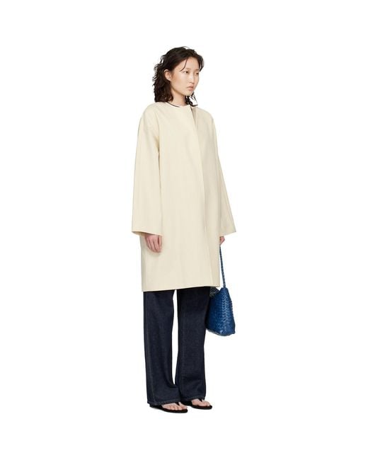 Loulou de Saison Blue Merill Cotton Gabardine Coat