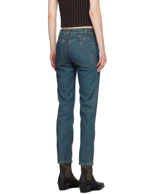 Eckhaus Latta Blue Straight-leg Jeans