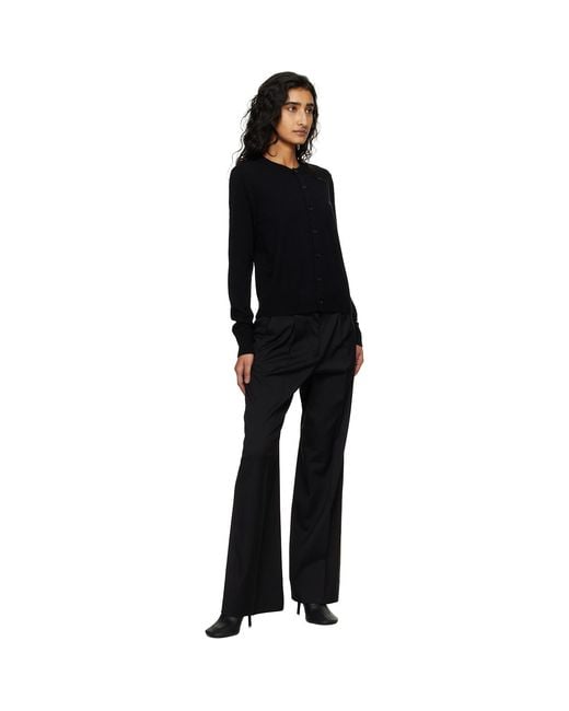 Acne Black Fitted Yak Wool Cardigan