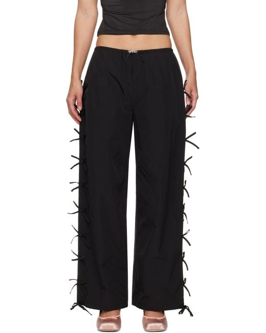 Sandy Liang Black Poppet Track Pants