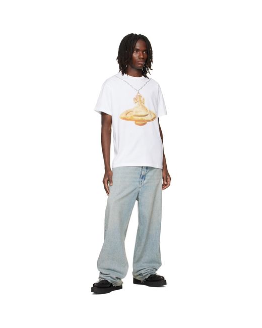 Vivienne Westwood White Orb Classic T-Shirt for men