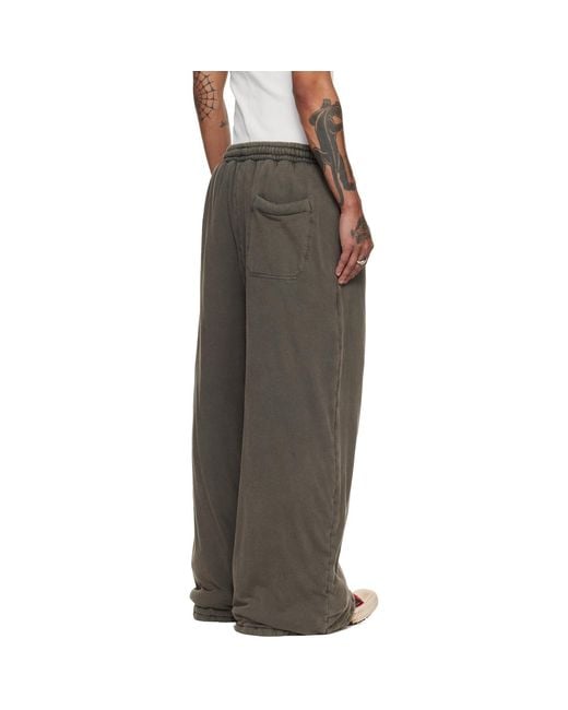 Lu'u Dan Brown Wadded Bontans Sweatpants for men