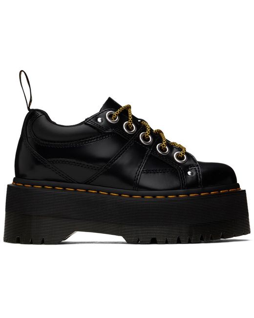 Chaussures oxford buttero noires en cuir à cinq œillets et à semelle max à plateforme Dr. Martens en coloris Black