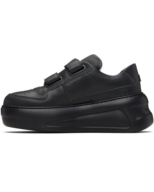 Acne Black Velcro Strap Platform Sneakers for men