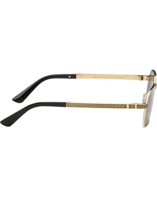 Versace Gray Greca Flow Sunglasses for men