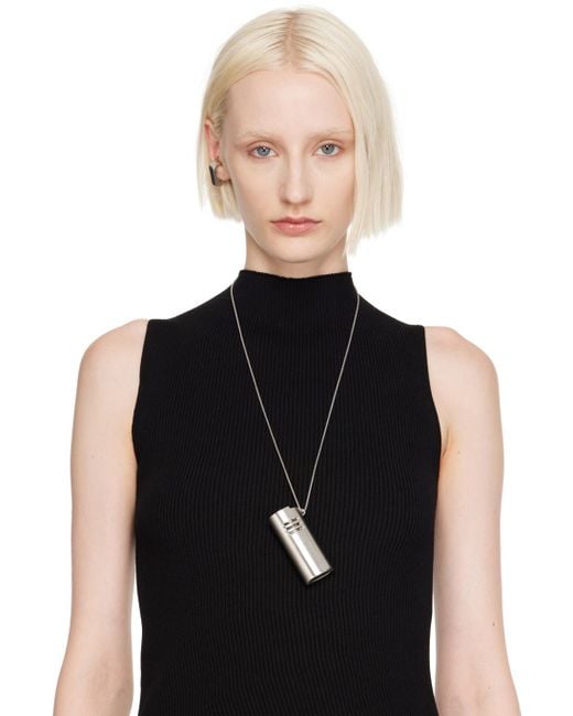 Rick Owens White Porterville Prong Single Ear Cuff