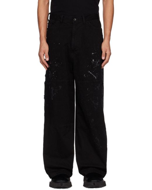 Julius Paint Splatter Jeans in Black for Men Lyst