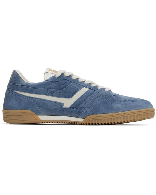 【関税込み】TOM FORD ブルー Jackson スエード スニーカー TOM FORD Blue Suede Jackson Sneakers TOM FORD
