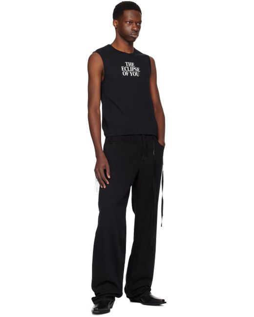メンズ Ann Demeulemeester Eclipse Of You タンクトップ ブラック | Lyst