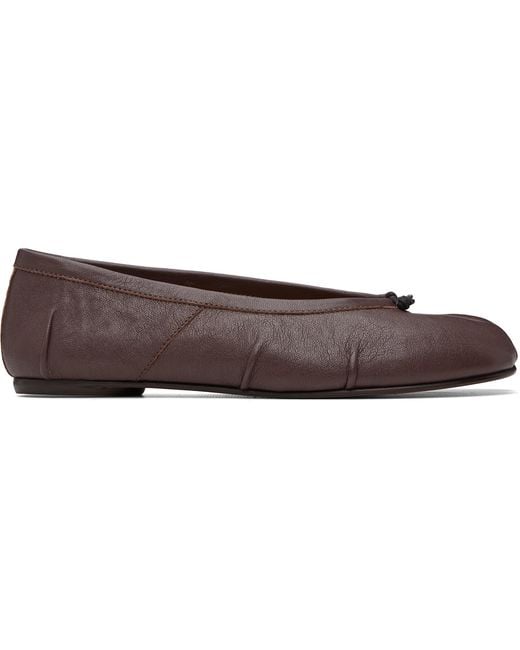 Maison Margiela Brown Tabi Ballerina Flats