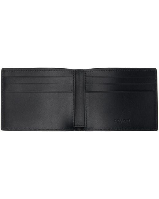 COACH Black Slim Billfold Wallet for men