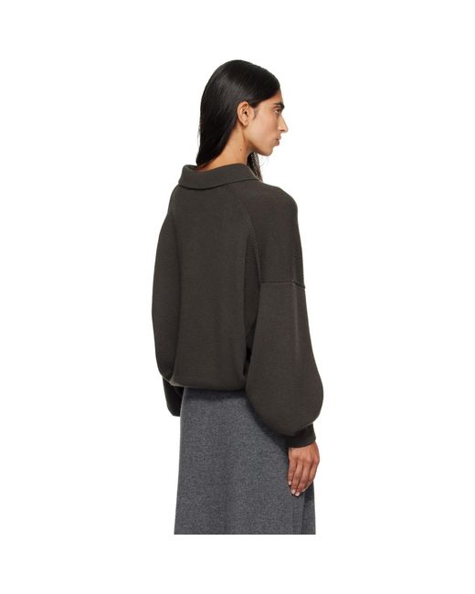 Lisa Yang Black Khaki Etta Polo