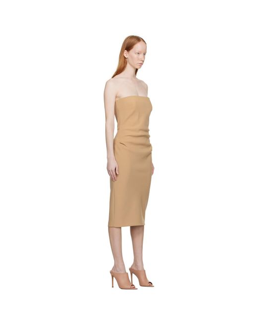 Max Mara Black Beige Bernard Midi Dress