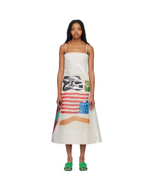 MERYLL ROGGE Black Taupe Beni Bischof Edition Graphic Midi Dress